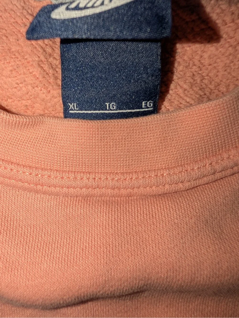 Nike Sweatshirt Peach Pink XL Club Fleece
